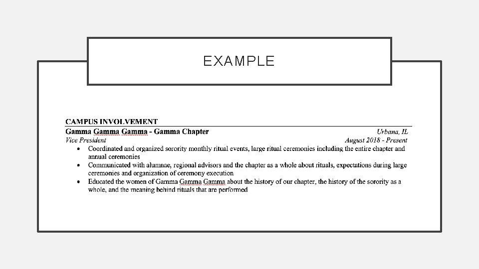 EXAMPLE EXAMPLE