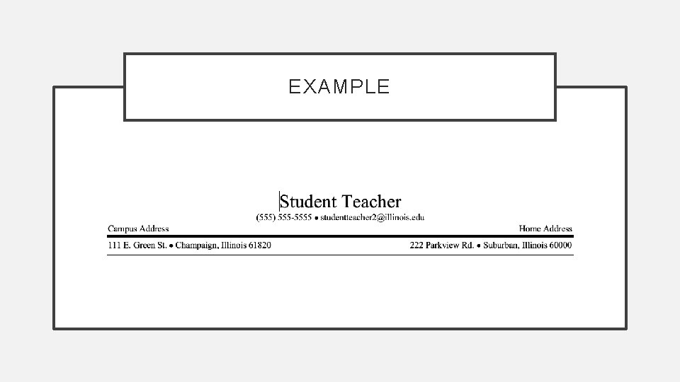 EXAMPLE EXAMPLE
