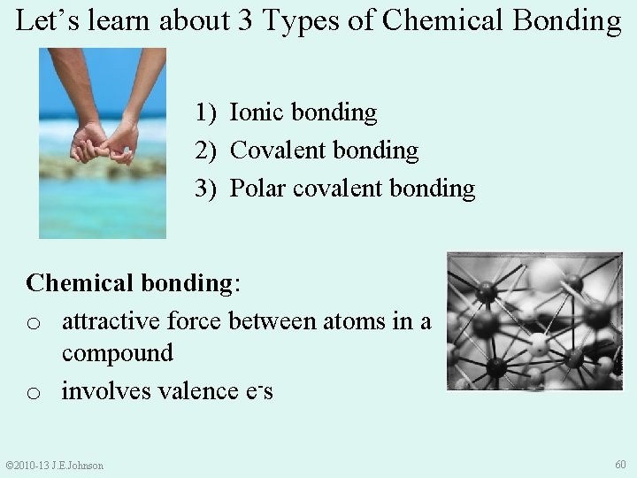 Let’s learn about 3 Types of Chemical Bonding 1) Ionic bonding 2) Covalent bonding