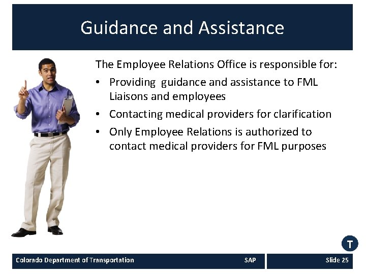 Guidance and Assistance The Employee Relations Office is responsible for: • Providing guidance and Guidance and Assistance The Employee Relations Office is responsible for: • Providing guidance and