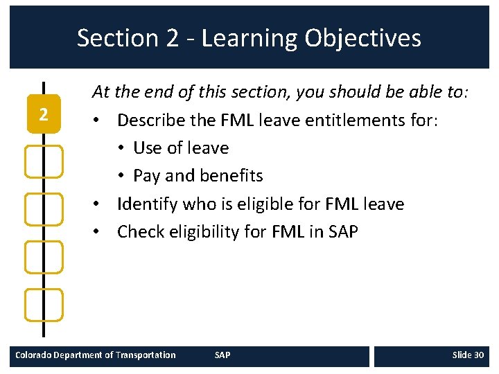 Section 2 - Learning Objectives 2 At the end of this section, you should Section 2 - Learning Objectives 2 At the end of this section, you should