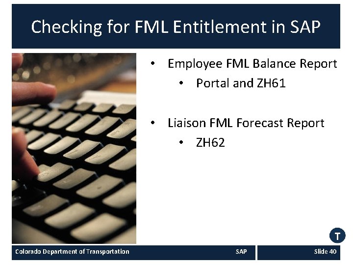 Checking for FML Entitlement in SAP • Employee FML Balance Report • Portal and Checking for FML Entitlement in SAP • Employee FML Balance Report • Portal and