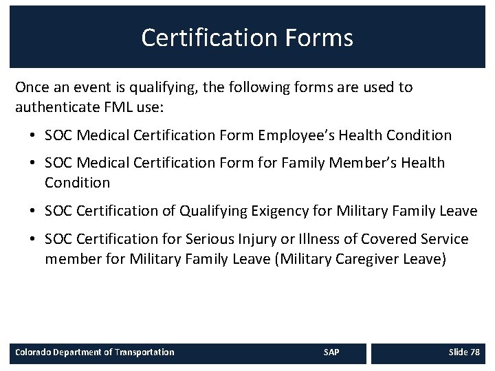 Certification Forms Once an event is qualifying, the following forms are used to authenticate