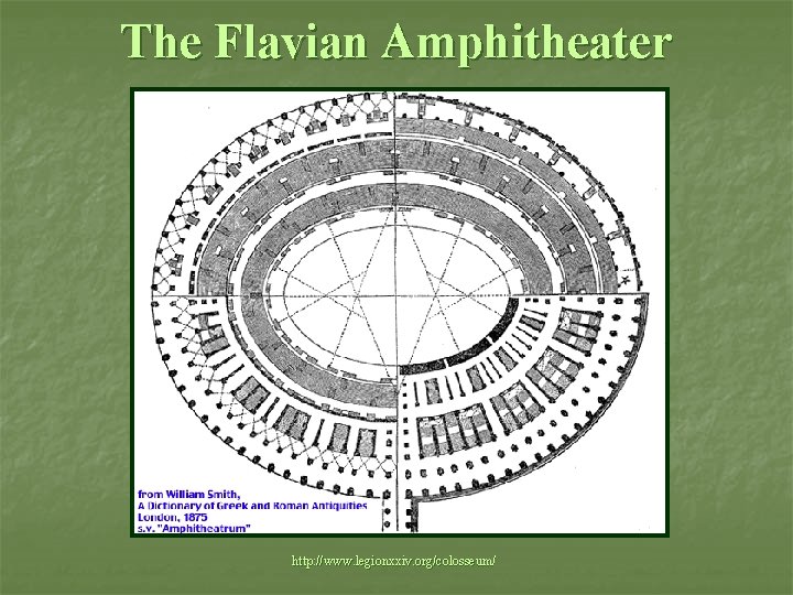 The Flavian Amphitheater http: //www. legionxxiv. org/colosseum/ The Flavian Amphitheater http: //www. legionxxiv. org/colosseum/