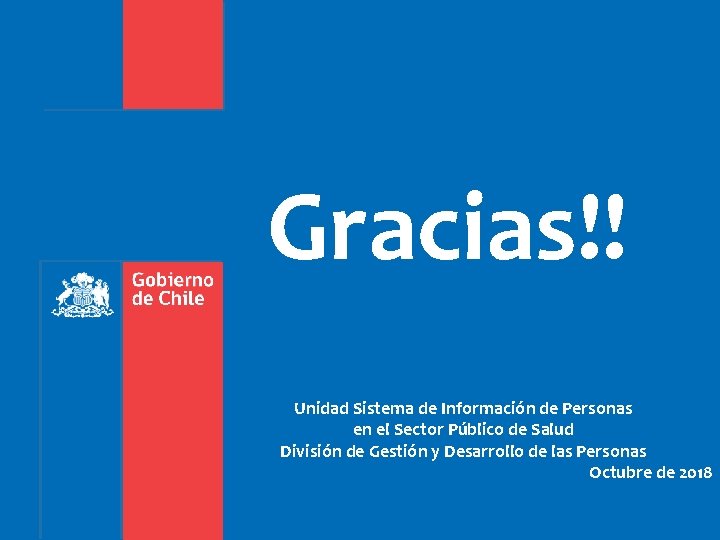 Gracias!! Unidad Sistema de Información de Personas en el Sector Público de Salud División