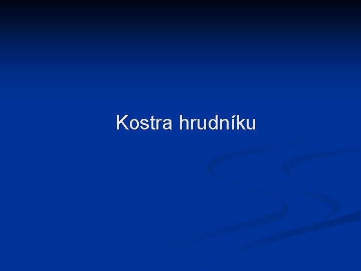 Kostra hrudníku Kostra hrudníku