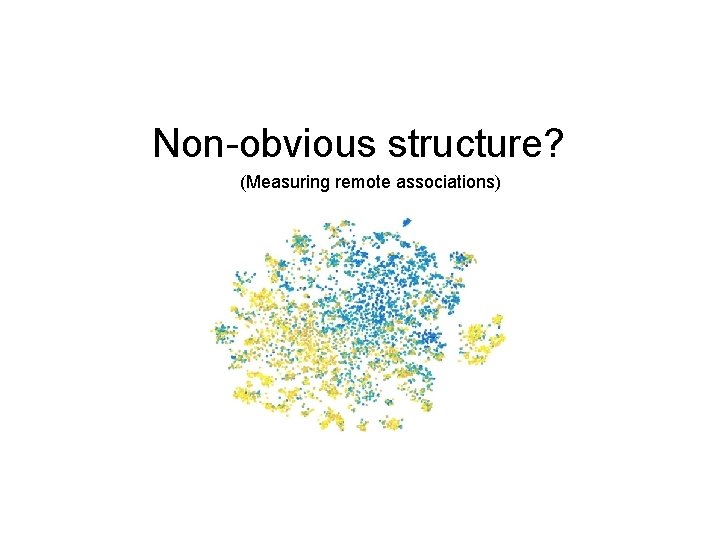 Non-obvious structure? (Measuring remote associations) 