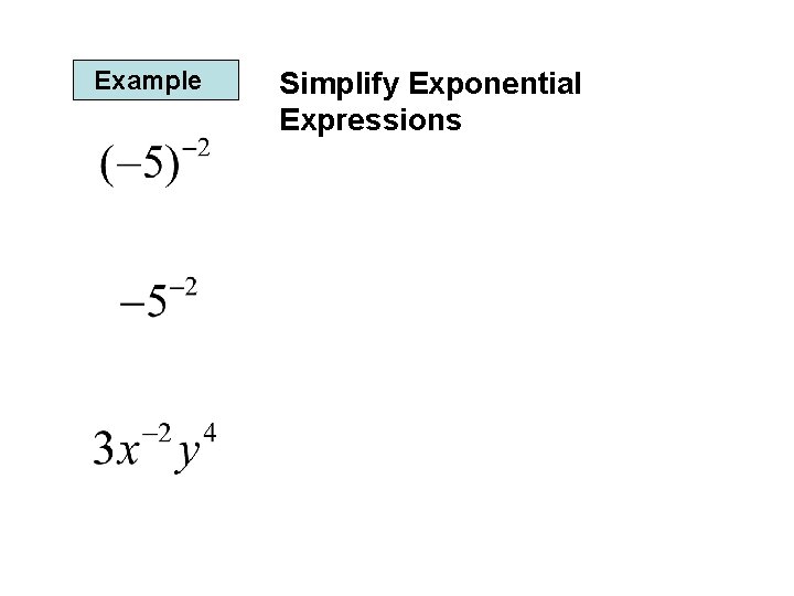 Example Simplify Exponential Expressions 