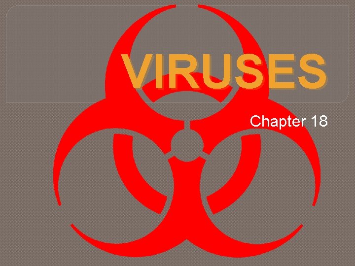 VIRUSES Chapter 18 