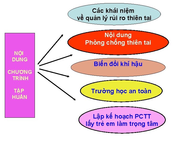 Các khái niệm về quản lý rủi ro thiên tai Nội dung Phòng chống