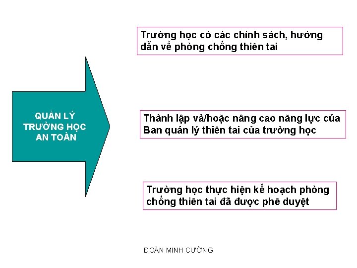 Trường học có các chính sách, hướng dẫn về phòng chống thiên tai QUẢN