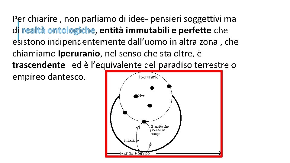  Per chiarire , non parliamo di idee- pensieri soggettivi ma di realtà ontologiche,