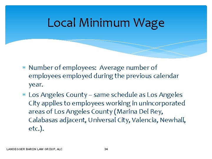 Local Minimum Wage Number of employees: Average number of employees employed during the previous