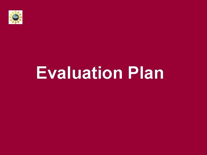 Evaluation Plan 