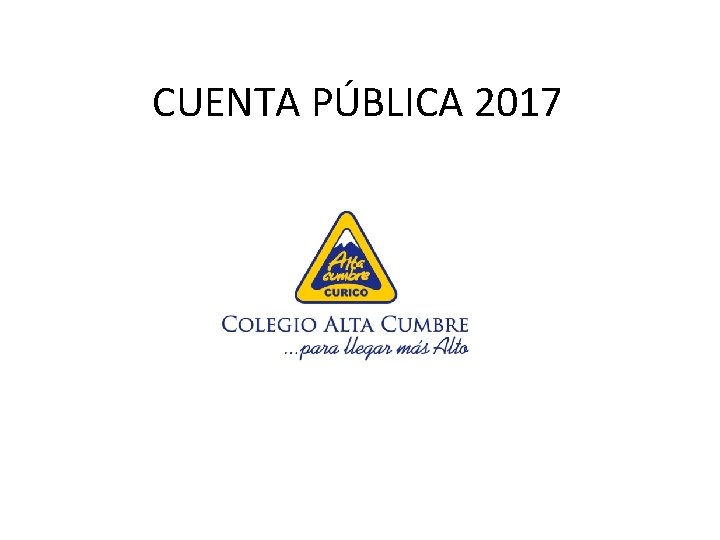 CUENTA PÚBLICA 2017 