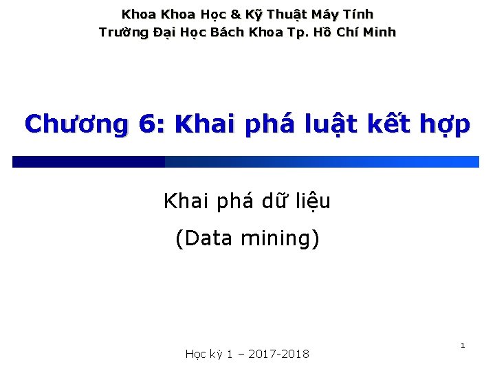 Khoa Học & Kỹ Thuật Máy Tính Trường Đại Học Bách Khoa Tp. Hồ