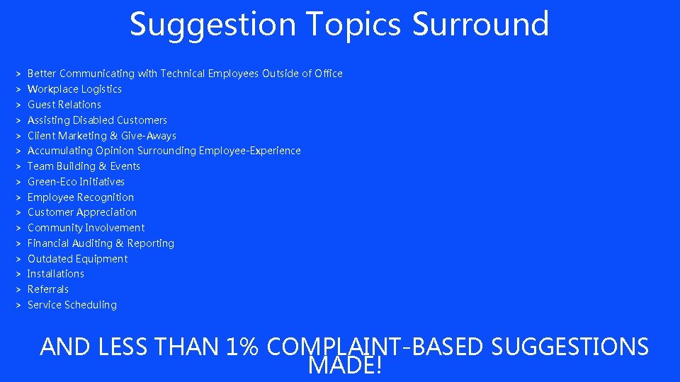 Suggestion Topics Surround > Better Communicating with Technical Employees Outside of Office > Workplace