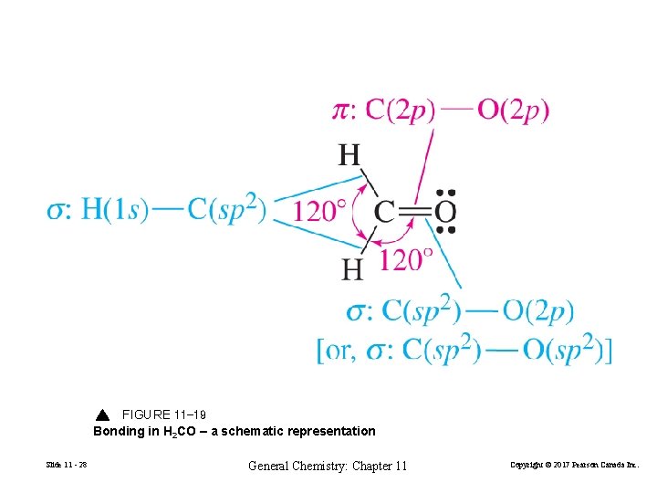 FIGURE 11 -19 Bonding in H 2 CO – a schematic representation Slide 11