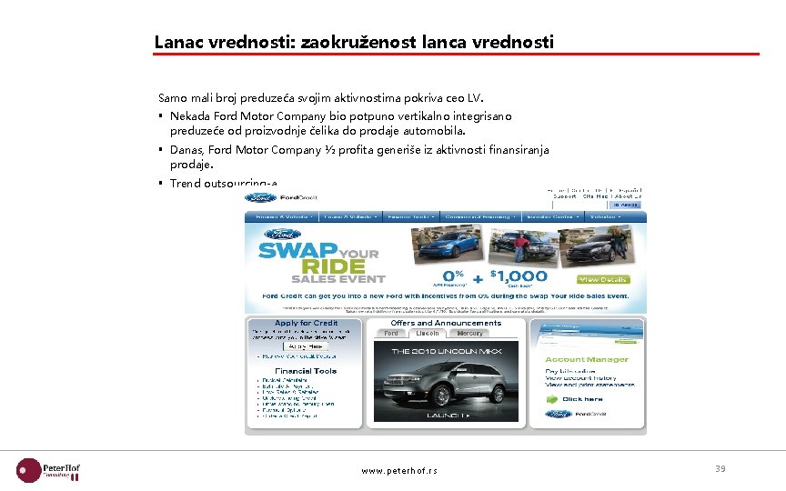 Lanac vrednosti: zaokruženost lanca vrednosti Samo mali broj preduzeća svojim aktivnostima pokriva ceo LV.