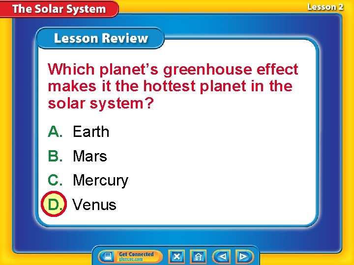 Which planet’s greenhouse effect makes it the hottest planet in the solar system? A.