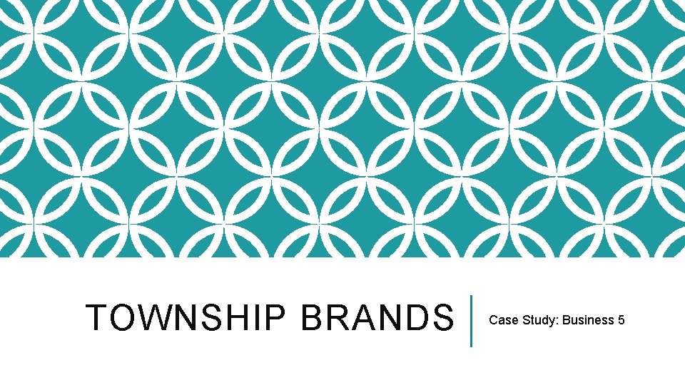TOWNSHIP BRANDS Case Study: Business 5 