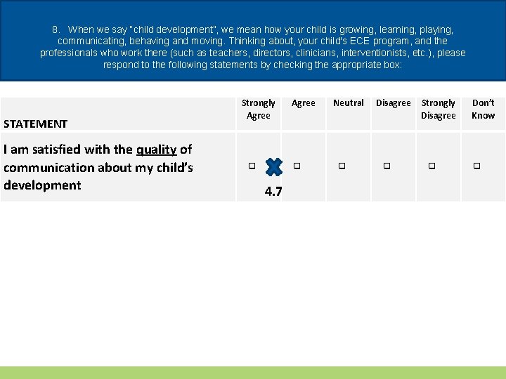 8. When we say “child development”, we mean how your child is growing, learning,