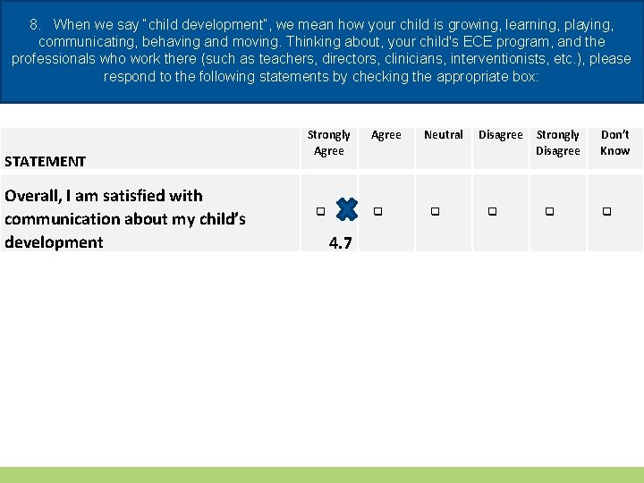 8. When we say “child development”, we mean how your child is growing, learning,