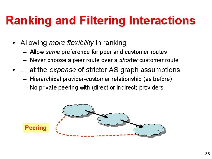Ranking and Filtering Interactions • Allowing more flexibility in ranking – Allow same preference