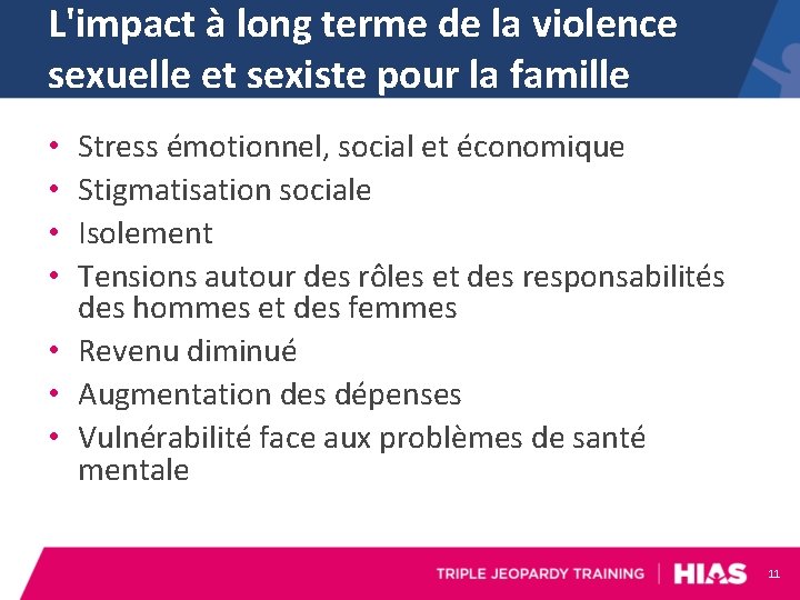 L'impact à long terme de la violence sexuelle et sexiste pour la famille Stress