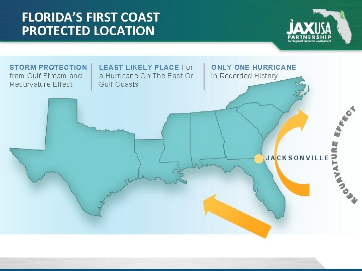 FLORIDA’S FIRST COAST PROTECTED LOCATION STORM PROTECTION from Gulf Stream and Recurvature Effect LEAST FLORIDA’S FIRST COAST PROTECTED LOCATION STORM PROTECTION from Gulf Stream and Recurvature Effect LEAST