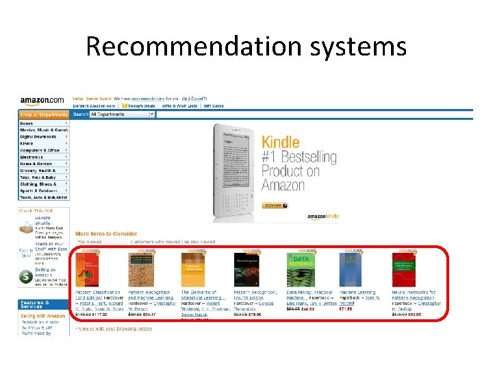 Recommendation systems 