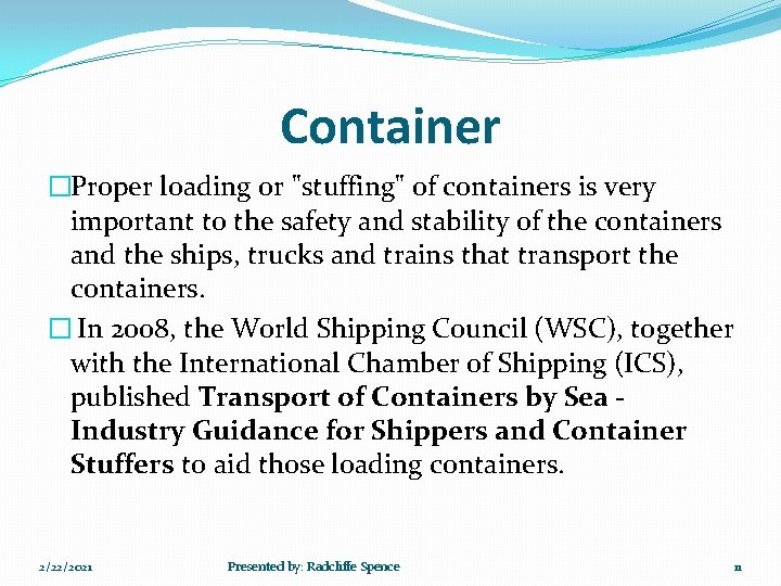 Commercial Shipping Liner Shipping Market Unit 4 Liner