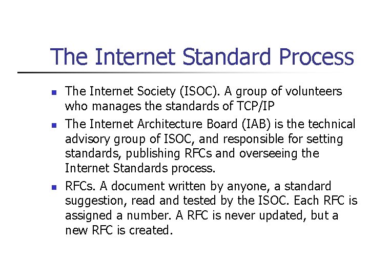 TCPIP History n n n n 1970 ARPANET