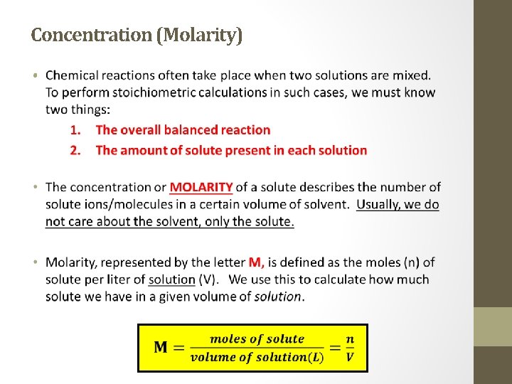 Concentration (Molarity) • 