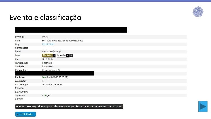 Evento e classificação Evento e classificação