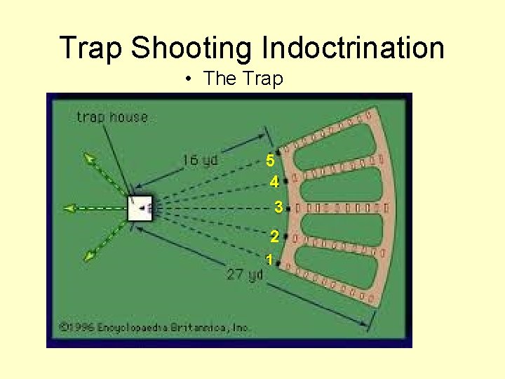 Trap Shooting Indoctrination • The Trap 5 4 3 2 1 