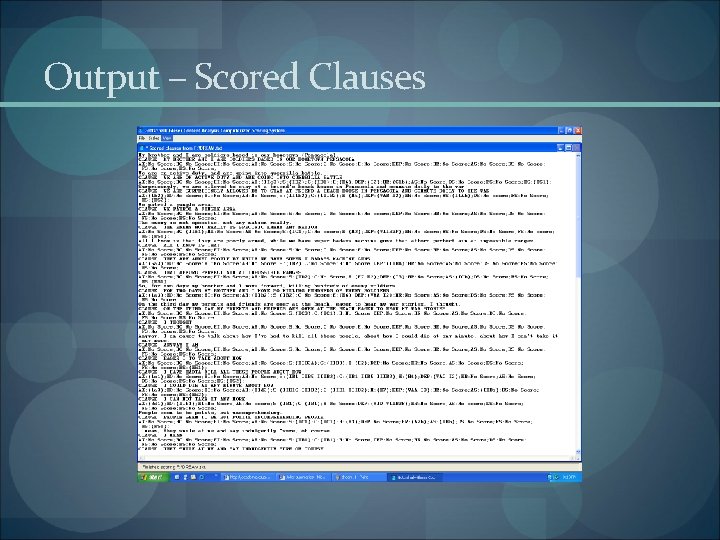 Output – Scored Clauses 