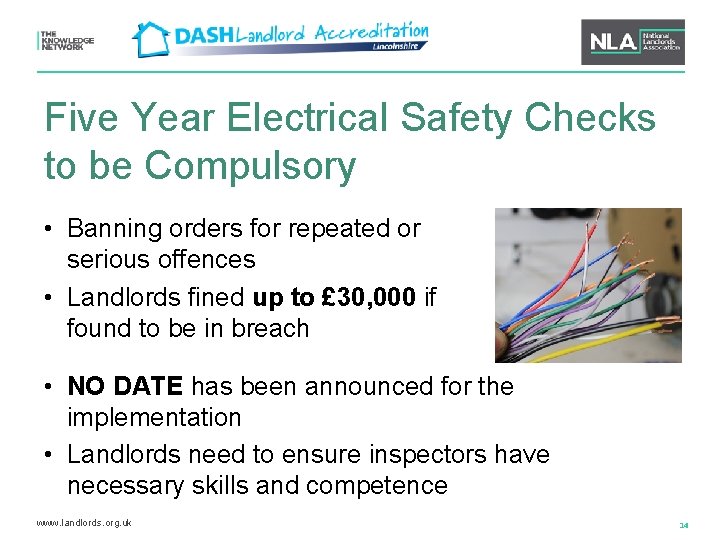 Five Year Electrical Safety Checks to be Compulsory • Banning orders for repeated or