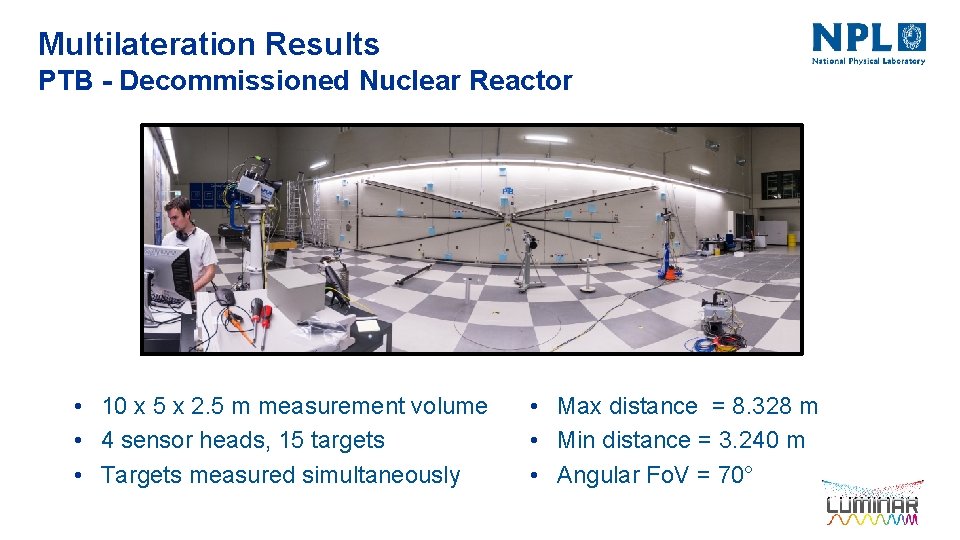 Multilateration Results PTB - Decommissioned Nuclear Reactor • 10 x 5 x 2. 5