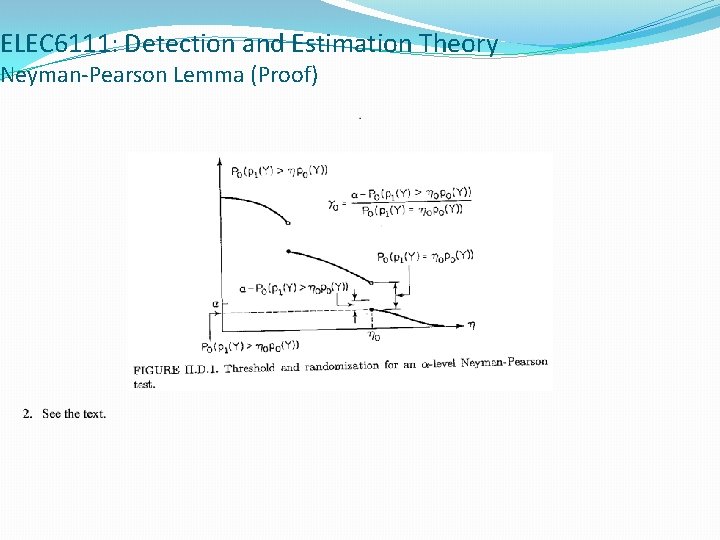 ELEC 6111: Detection and Estimation Theory Neyman-Pearson Lemma (Proof) 