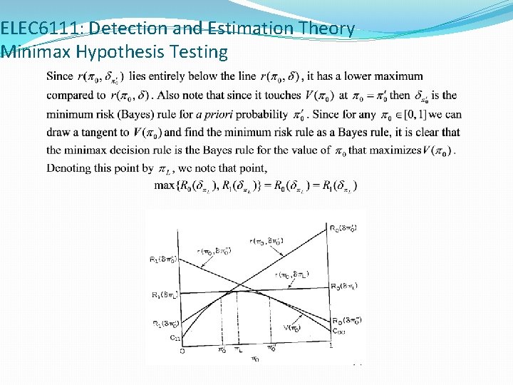 ELEC 6111: Detection and Estimation Theory Minimax Hypothesis Testing 