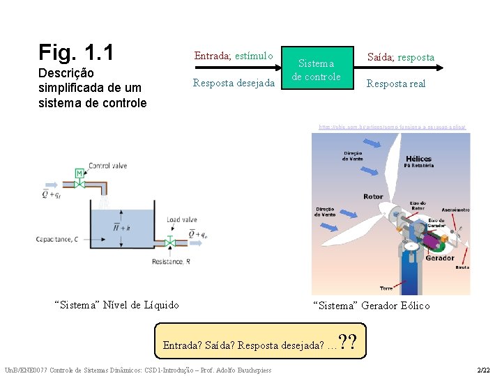 Fig. 1. 1 Entrada; estímulo Descrição simplificada de um sistema de controle Resposta desejada Fig. 1. 1 Entrada; estímulo Descrição simplificada de um sistema de controle Resposta desejada