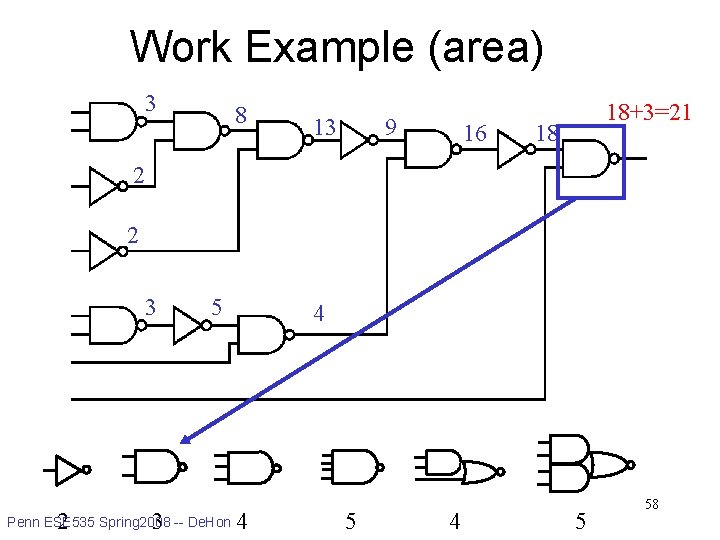 Work Example (area) 3 8 13 9 16 18+3=21 18 2 2 3 5