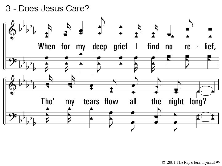 3 - Does Jesus Care? © 2001 The Paperless Hymnal™ 