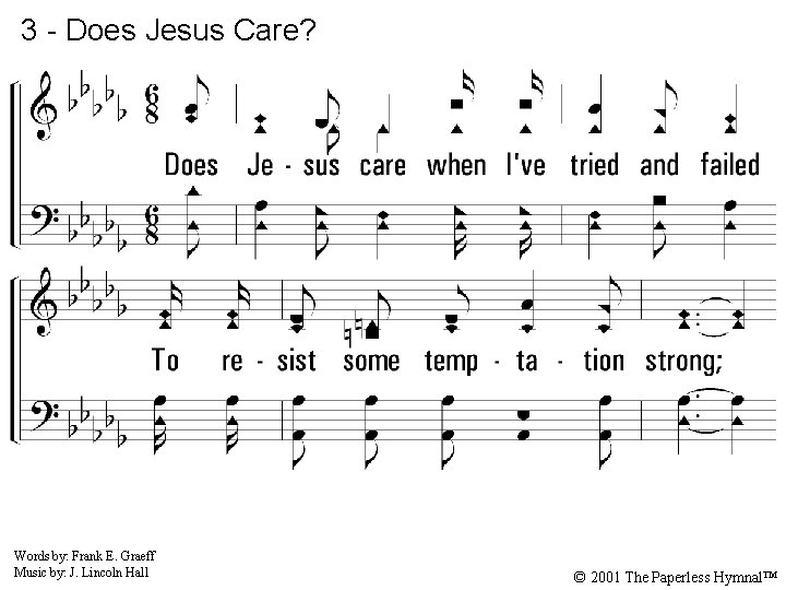 3 - Does Jesus Care? 3. Does Jesus care when I've tried and failed