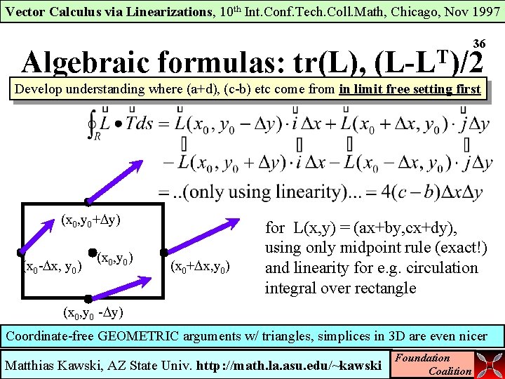 Vector Calculus Via Linearizations 10 Th Int Conf