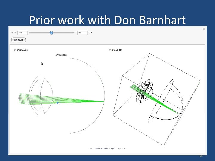 Prior work with Don Barnhart AAO 2008 S. Sayegh et al. 