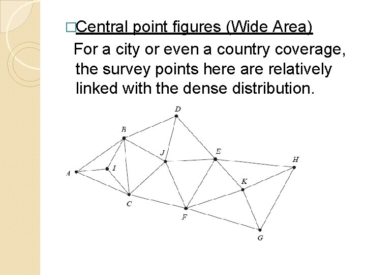 �Central point figures (Wide Area) For a city or even a country coverage, the