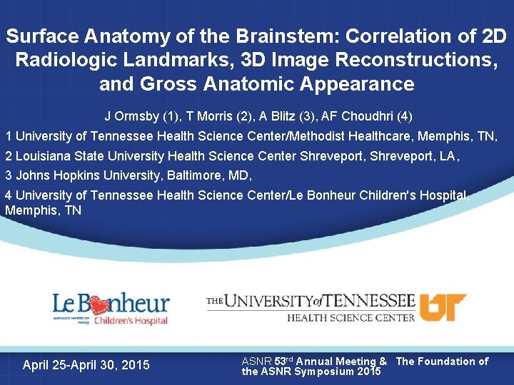 Surface Anatomy of the Brainstem: Correlation of 2 D Radiologic Landmarks, 3 D Image