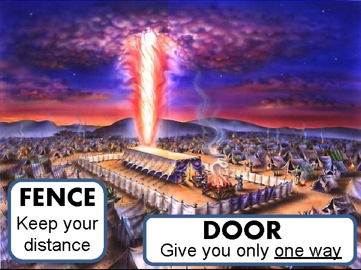 FENCE Keep your distance DOOR Give you only one way FENCE Keep your distance DOOR Give you only one way